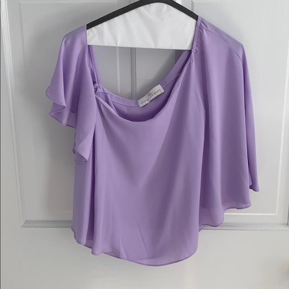 Amanda Uprichard One Shoulder Blouse